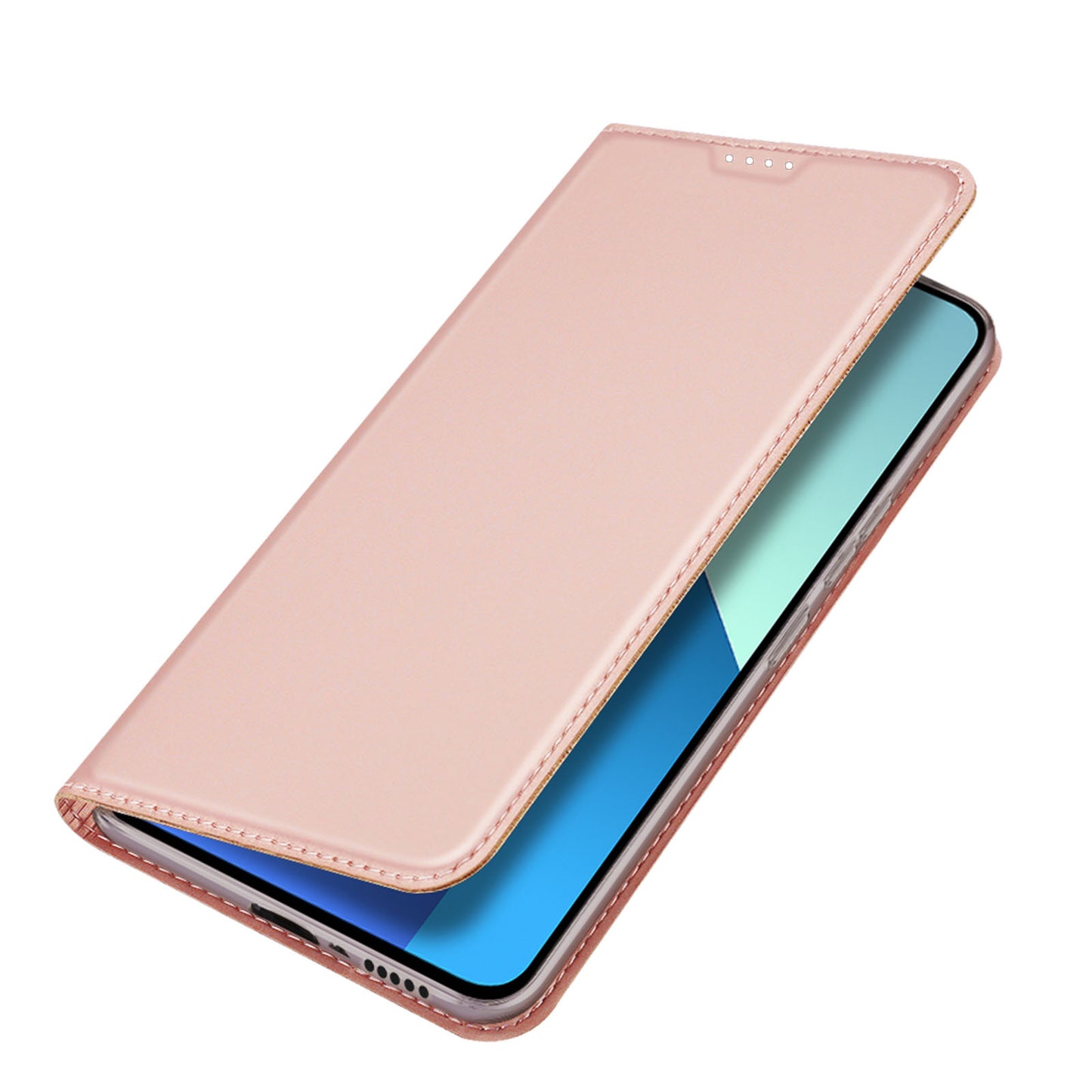 DUX DUCIS Skin Pro Series For Xiaomi Redmi Note 13 4G Case Magnetic Card Slot Phone Protector - Pink