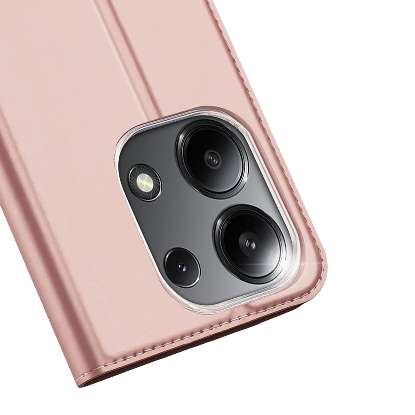 DUX DUCIS Skin Pro Series For Xiaomi Redmi Note 13 4G Case Magnetic Card Slot Phone Protector - Pink