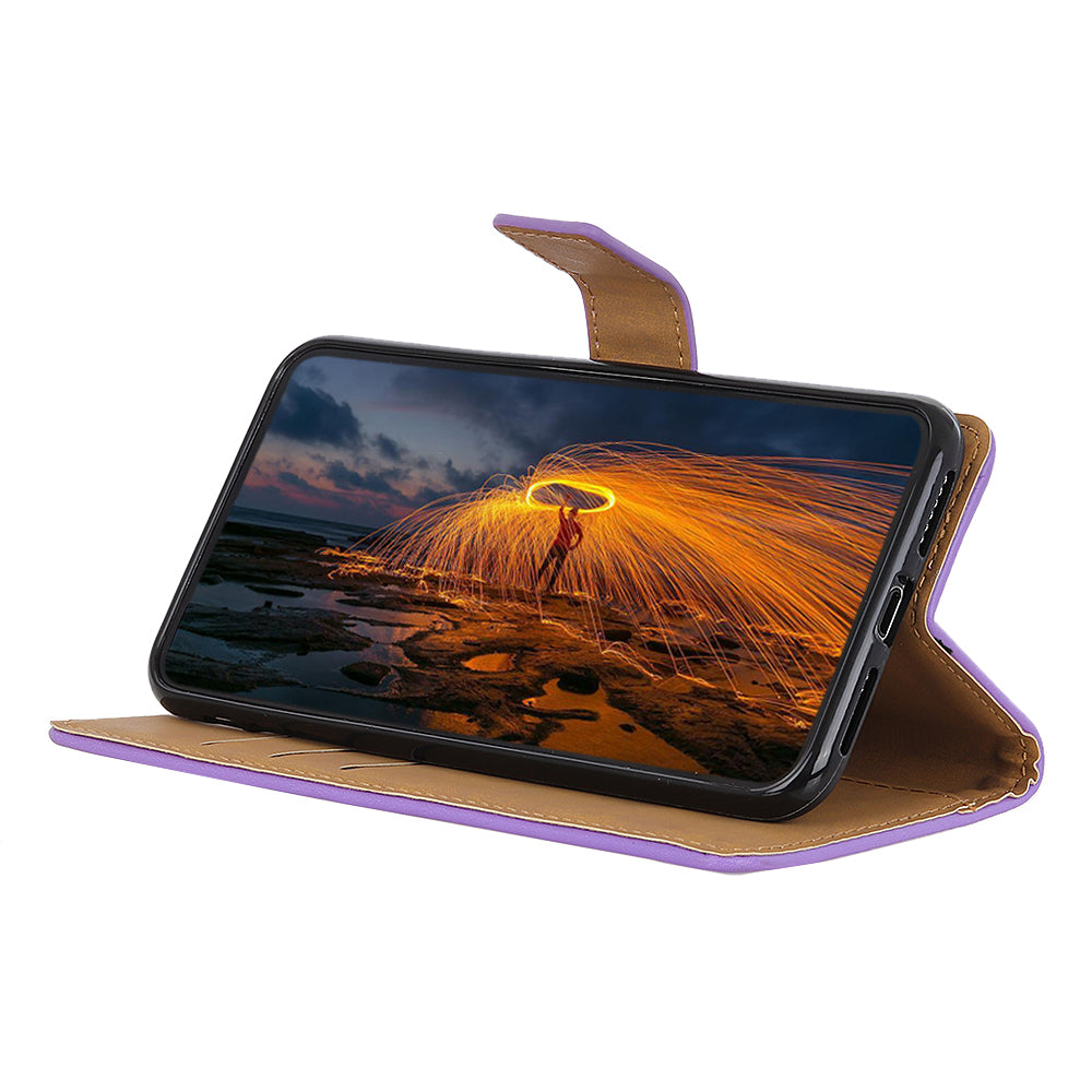 For Xiaomi Redmi Note 13 Pro 4G / Poco M6 Pro 4G Leather Case Fashionable Card Slots Phone Cover - Purple
