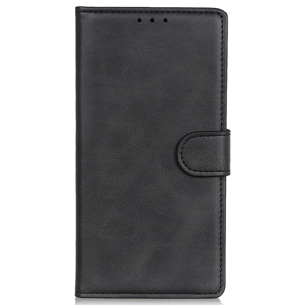For Xiaomi Redmi Note 13 Pro 4G / Poco M6 Pro 4G Leather Case Cowhide Texture Phone Wallet Cover - Black