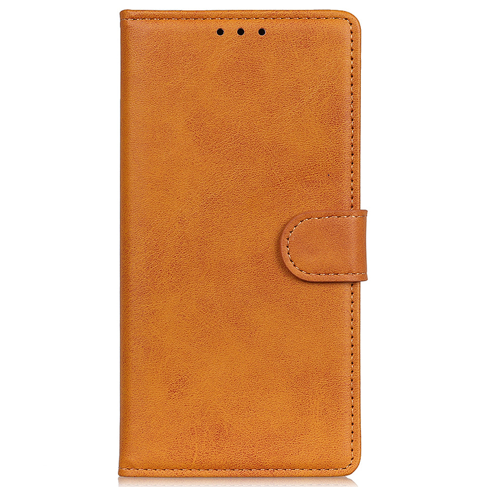 For Xiaomi Redmi Note 13 Pro 4G / Poco M6 Pro 4G Leather Case Cowhide Texture Phone Wallet Cover - Brown