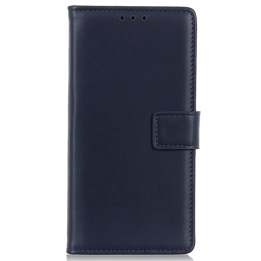 For Xiaomi Redmi Note 13 4G Magnetic Phone Case Scratch Resistant Leather Cover - Blue