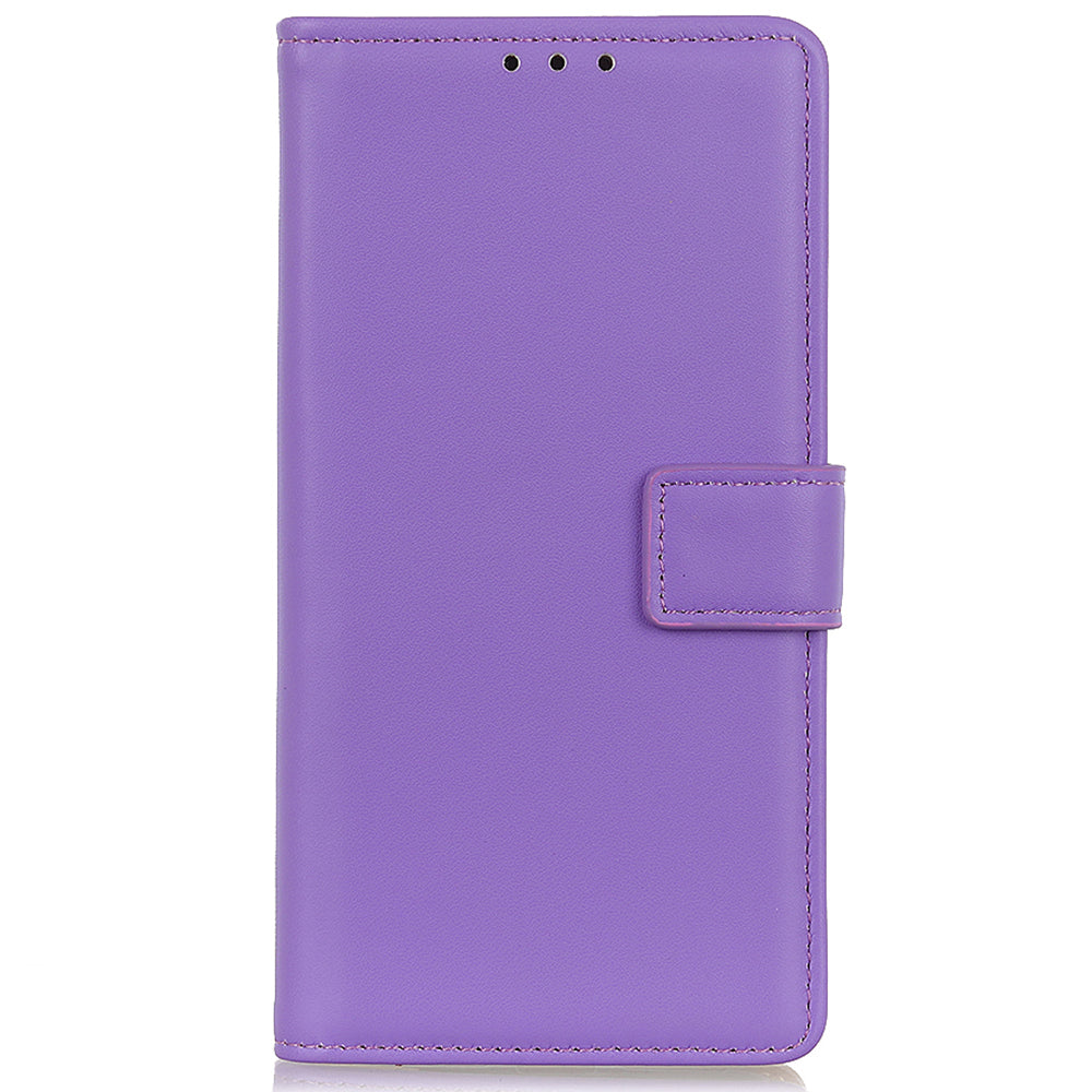 For Xiaomi Redmi Note 13 4G Magnetic Phone Case Scratch Resistant Leather Cover - Purple