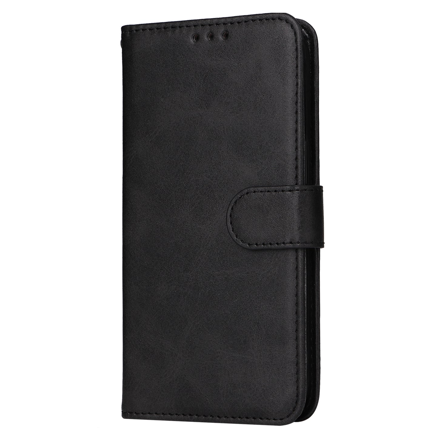 For Xiaomi Redmi Note 13 Pro 4G / Poco M6 Pro 4G Case Calf Texture Photo Slot Phone Cover - Black