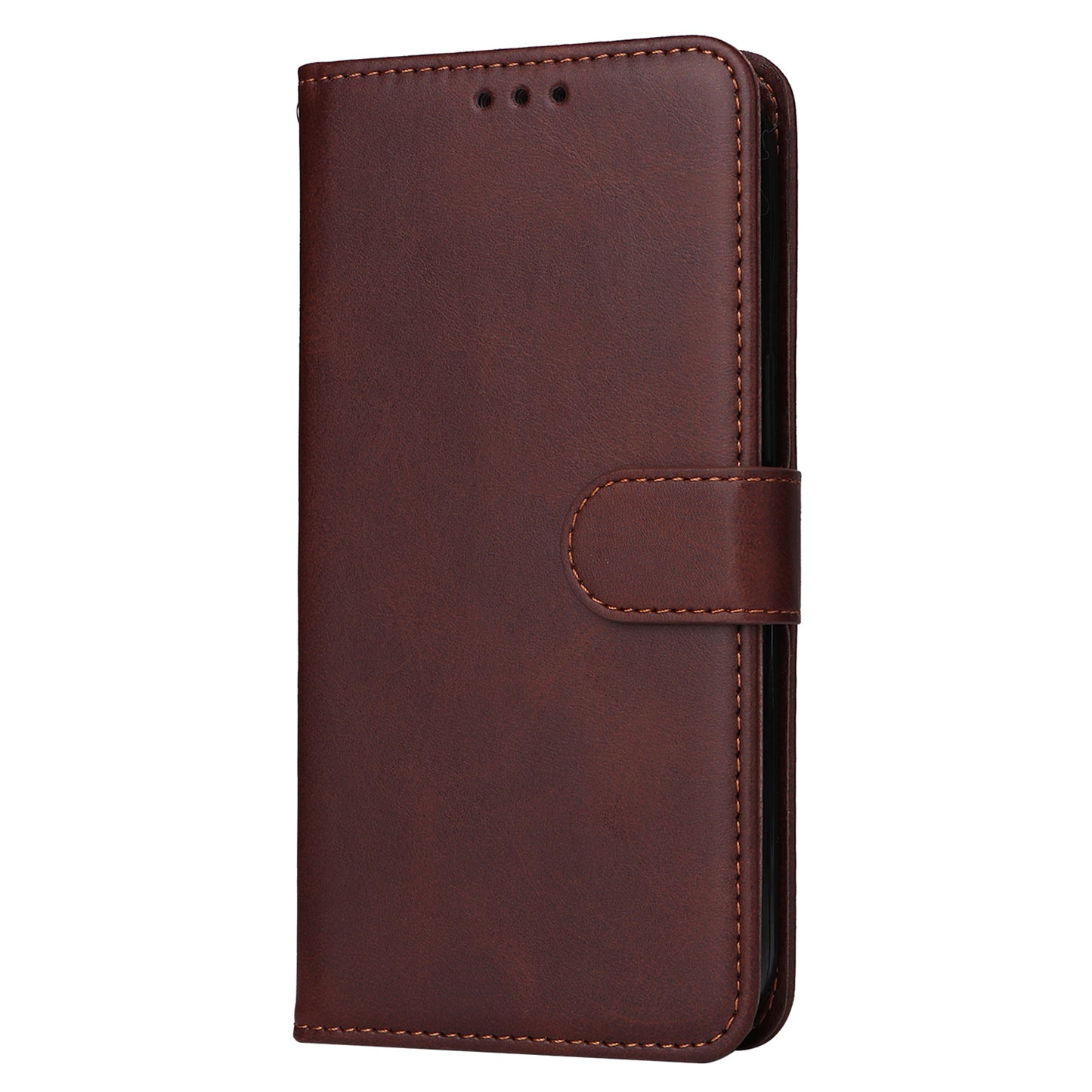 For Xiaomi Redmi Note 13 Pro 4G / Poco M6 Pro 4G Case Calf Texture Photo Slot Phone Cover - Brown
