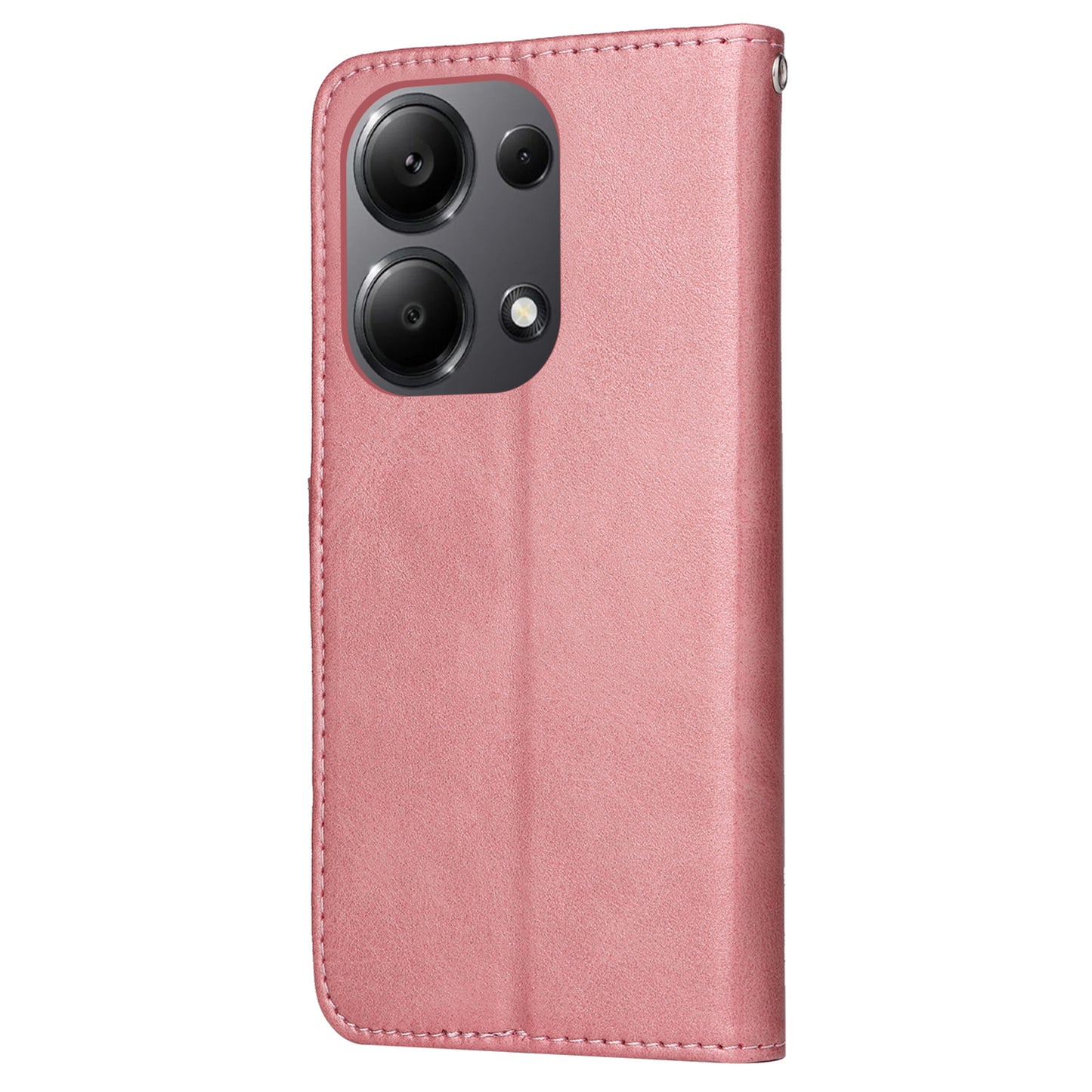 For Xiaomi Redmi Note 13 Pro 4G / Poco M6 Pro 4G Case Calf Texture Photo Slot Phone Cover - Pink