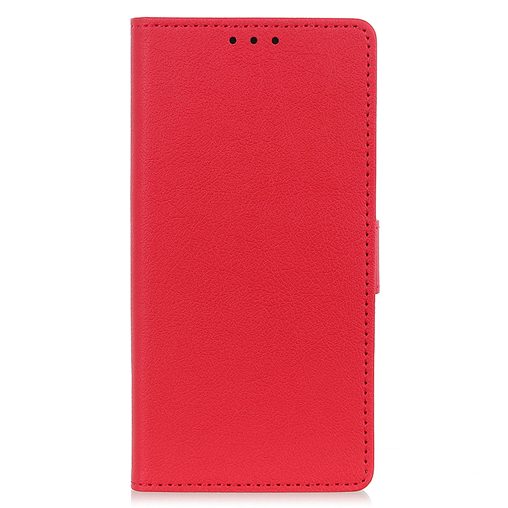 For Xiaomi Redmi Note 13 4G Leather Wallet Case Viewing Stand Phone Cover - Red