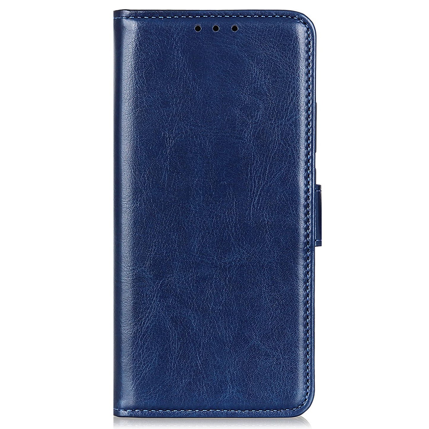 For Xiaomi Redmi Note 13 4G Leather Flip Case Wallet Crazy Horse Texture Phone Cover - Blue