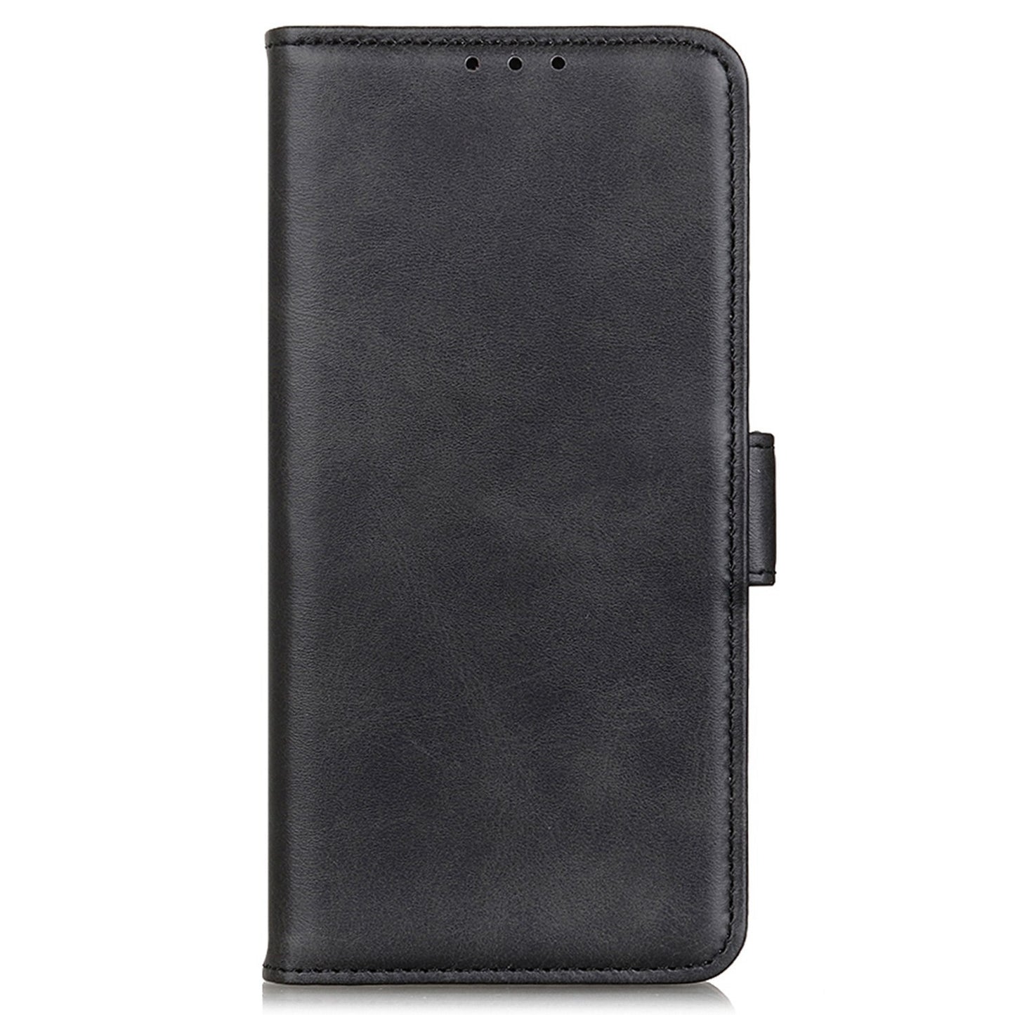 For Xiaomi Redmi Note 13 4G Leather Case Stand Magnetic Closure Flip Cover - Black