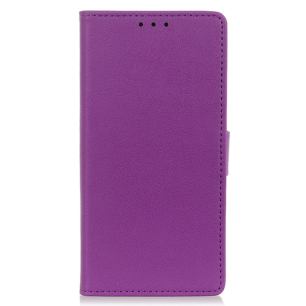 For Xiaomi Redmi Note 13 Pro 4G / Poco M6 Pro 4G Case Texture Leather Folio Phone Cover - Purple