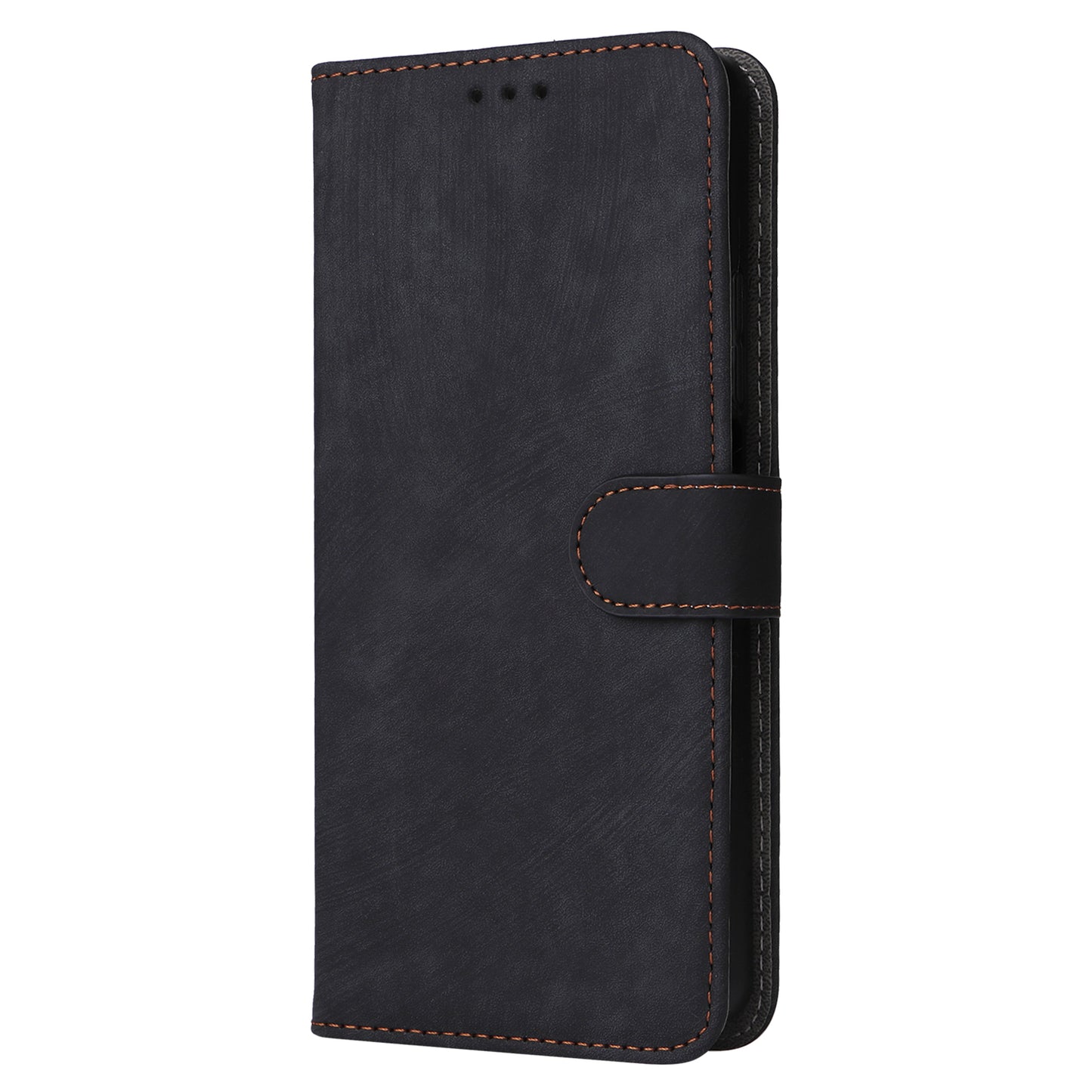For Xiaomi Redmi Note 13 Pro 4G / Poco M6 Pro 4G Case with Strap RFID Blocking PU Leather Cover Stand - Black