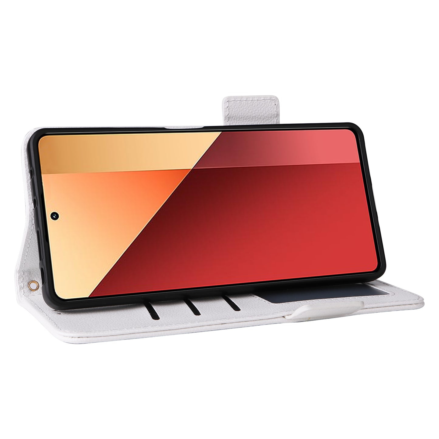 For Xiaomi Redmi Note 13 Pro 4G / Poco M6 Pro 4G Case Wallet Protective Folio Cover - White