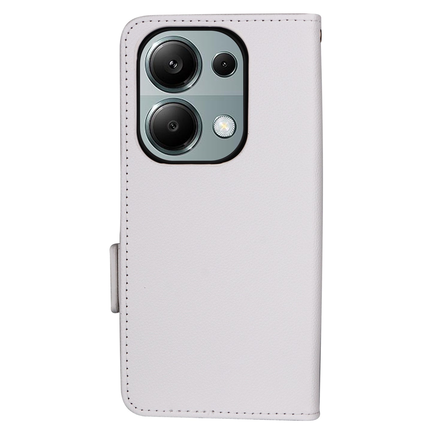 For Xiaomi Redmi Note 13 Pro 4G / Poco M6 Pro 4G Case Wallet Protective Folio Cover - White