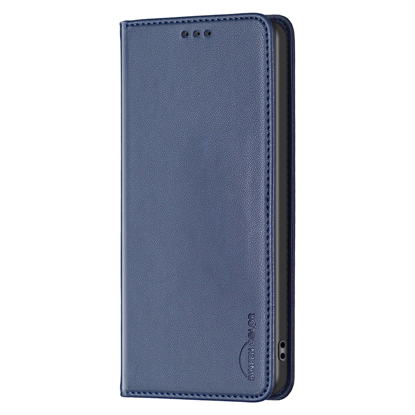 BINFEN COLOR BF18 For Xiaomi Redmi Note 13 Pro 4G / Poco M6 Pro 4G Leather Case with Card Holder Magnetic Auto-absorbed - Blue