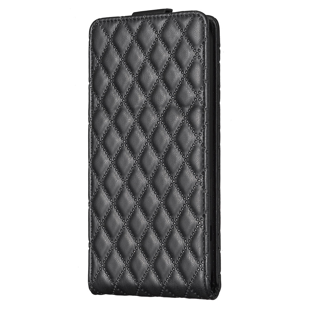 BF30 For Xiaomi Redmi Note 13 Pro 4G / Poco M6 Pro 4G Vertical Flip Case Card Slots Protective Phone Cover - Black
