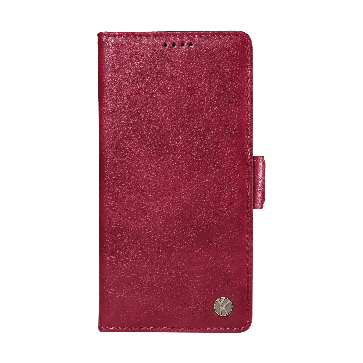 YIKATU YK-007 For Xiaomi Redmi Note 13 Pro 4G / Poco M6 Pro 4G Case Wallet Leather Phone Cover - Wine Red