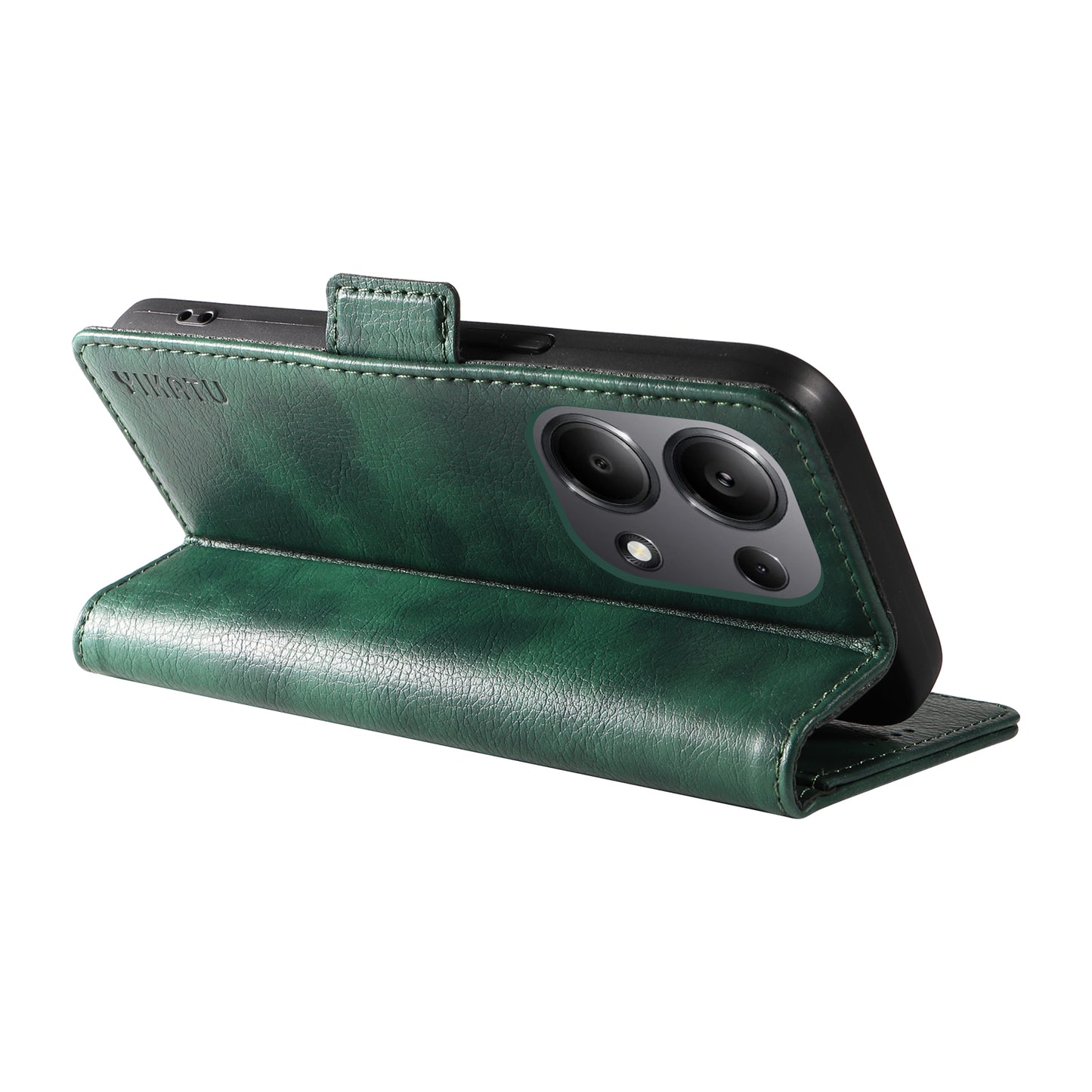YIKATU YK-007 For Xiaomi Redmi Note 13 Pro 4G / Poco M6 Pro 4G Case Wallet Leather Phone Cover - Green
