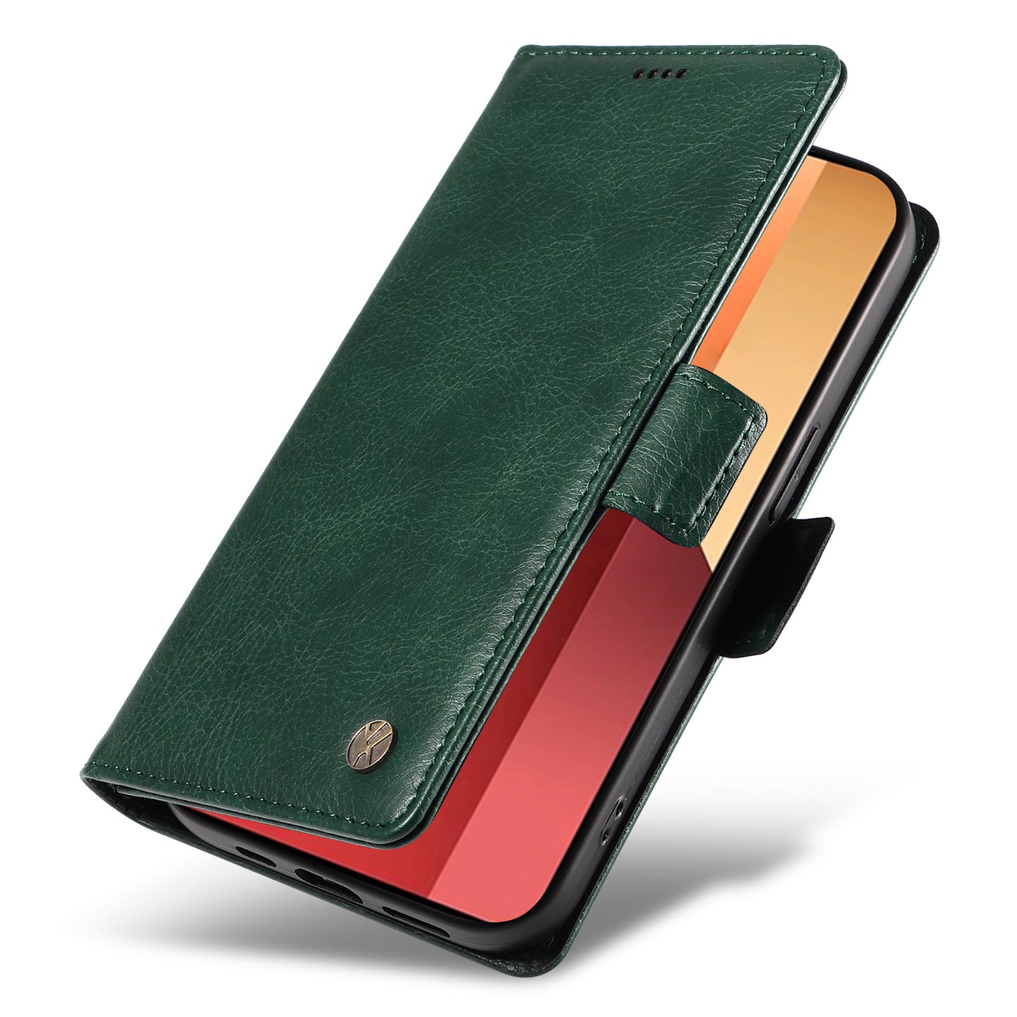 YIKATU YK-007 For Xiaomi Redmi Note 13 Pro 4G / Poco M6 Pro 4G Case Wallet Leather Phone Cover - Green