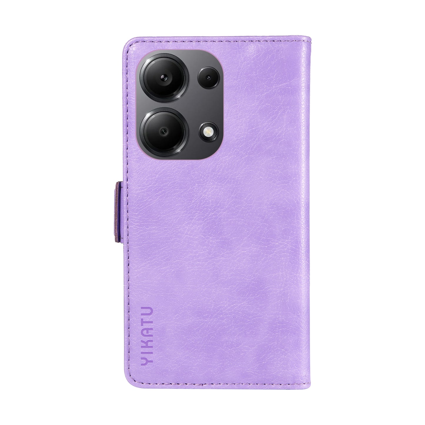 YIKATU YK-007 For Xiaomi Redmi Note 13 Pro 4G / Poco M6 Pro 4G Case Wallet Leather Phone Cover - Purple