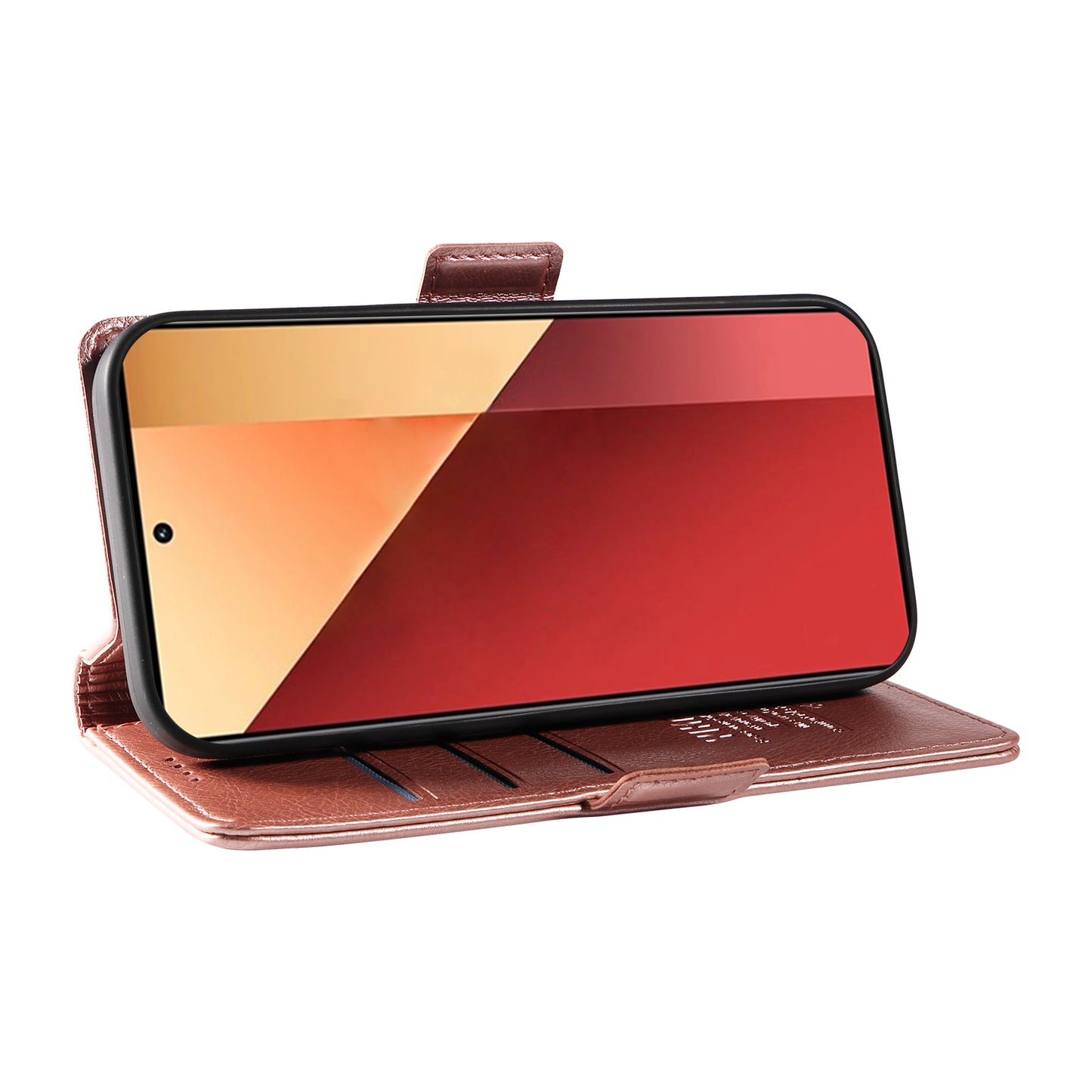 YIKATU YK-007 For Xiaomi Redmi Note 13 Pro 4G / Poco M6 Pro 4G Case Wallet Leather Phone Cover - Rose Gold