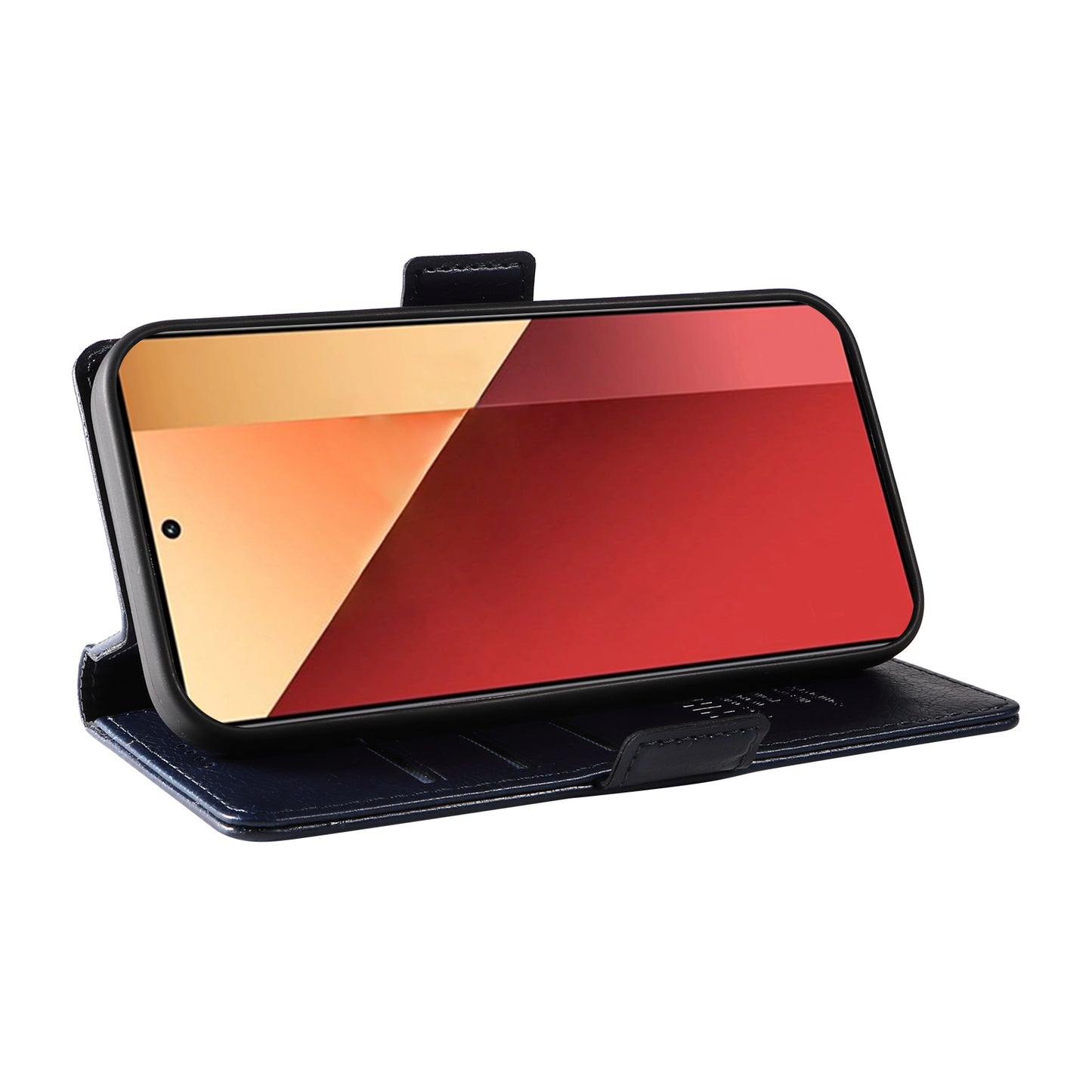 YIKATU YK-007 For Xiaomi Redmi Note 13 Pro 4G / Poco M6 Pro 4G Case Wallet Leather Phone Cover - Black