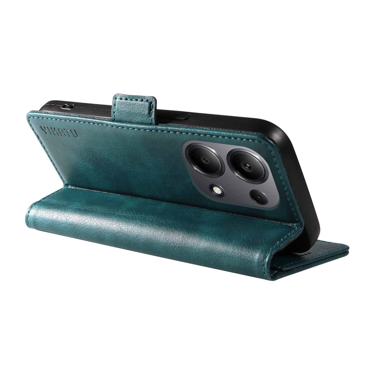 YIKATU YK-007 For Xiaomi Redmi Note 13 Pro 4G / Poco M6 Pro 4G Case Wallet Leather Phone Cover - Blue