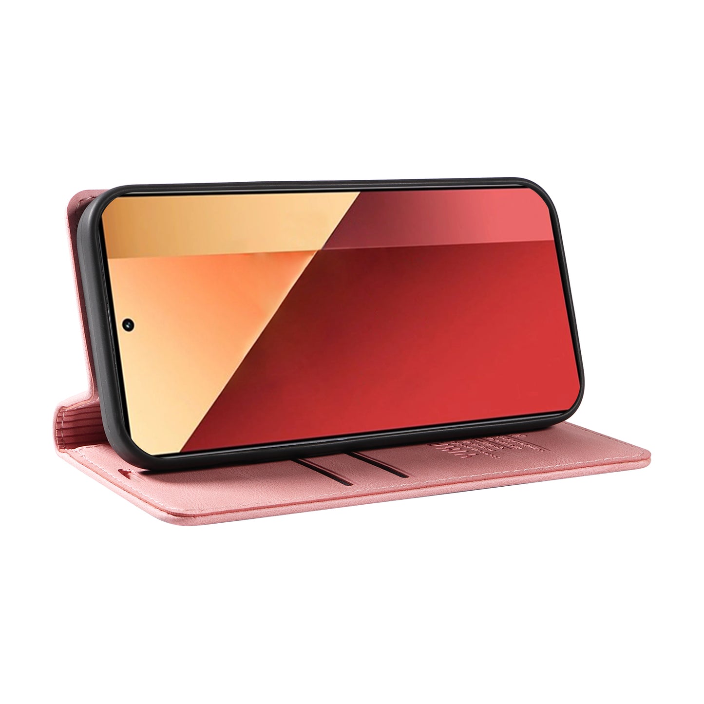 YIKATU YK-004 For Xiaomi Redmi Note 13 Pro 4G / Poco M6 Pro 4G Case Leather Skin-touch Phone Cover - Pink