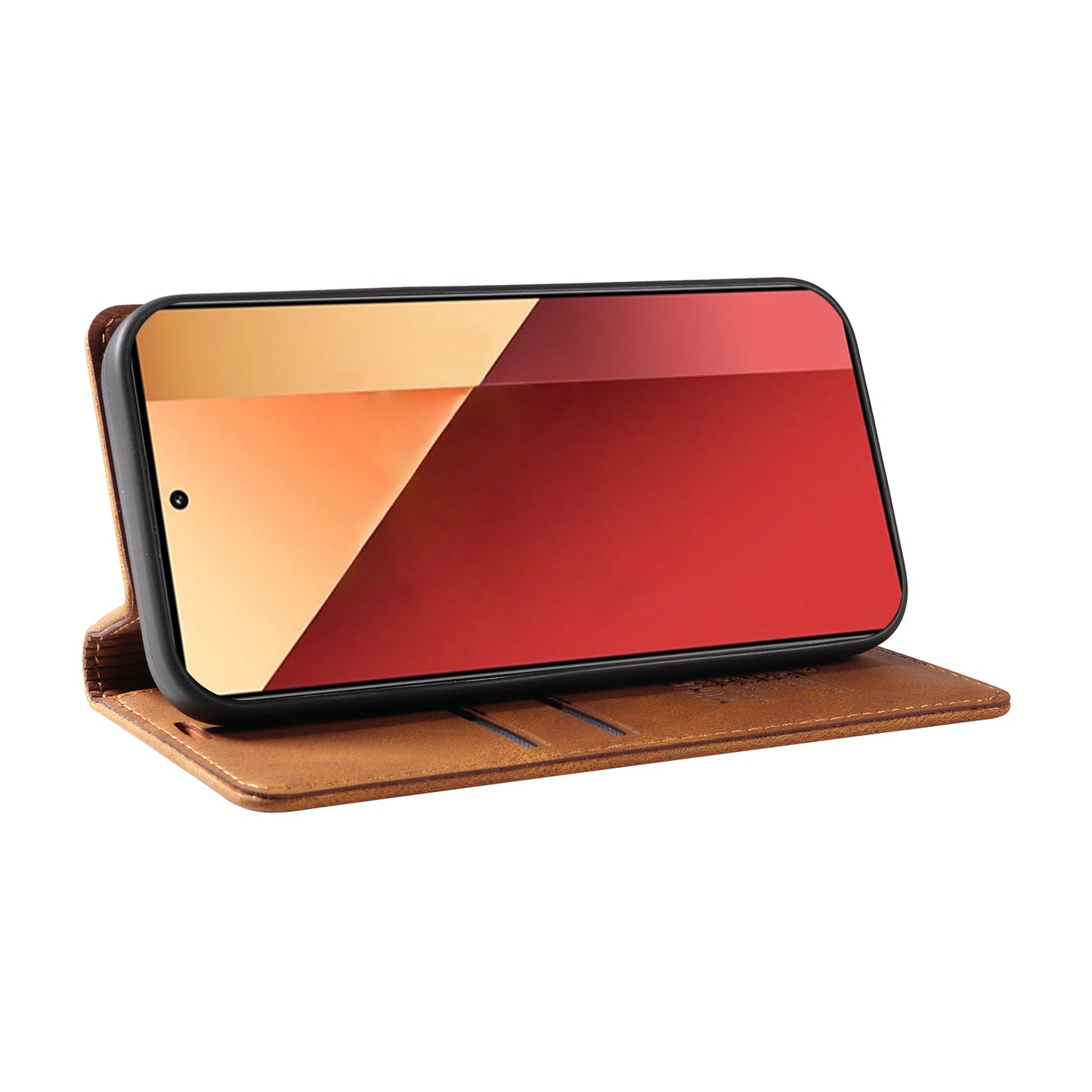 YIKATU YK-004 For Xiaomi Redmi Note 13 Pro 4G / Poco M6 Pro 4G Case Leather Skin-touch Phone Cover - Brown