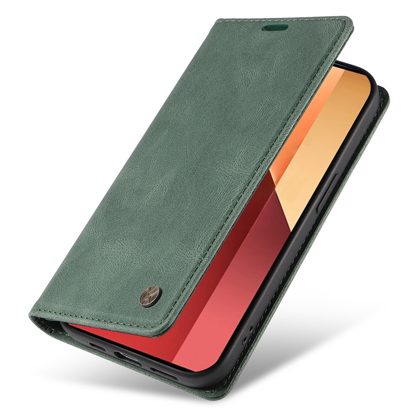 YIKATU YK-004 For Xiaomi Redmi Note 13 Pro 4G / Poco M6 Pro 4G Case Leather Skin-touch Phone Cover - Green
