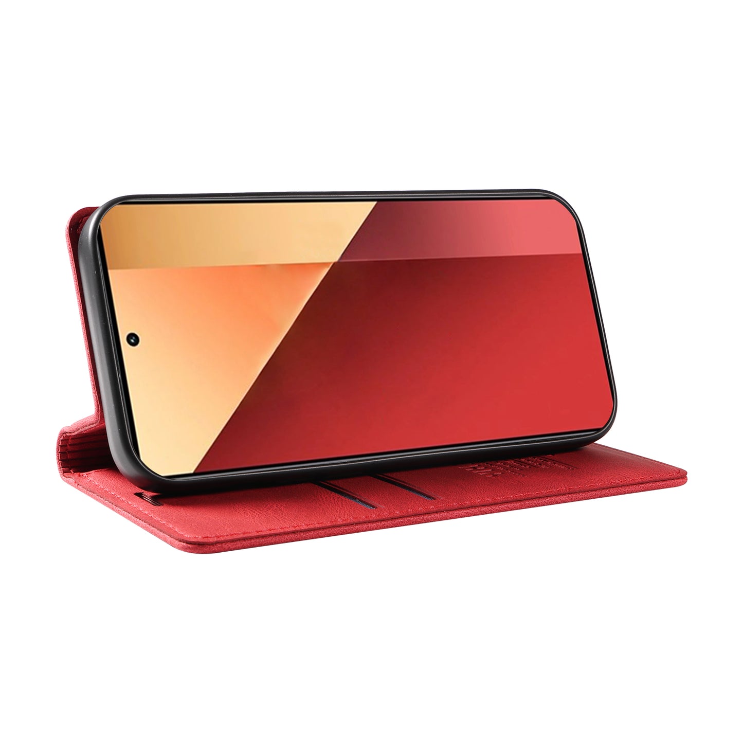 YIKATU YK-004 For Xiaomi Redmi Note 13 Pro 4G / Poco M6 Pro 4G Case Leather Skin-touch Phone Cover - Red