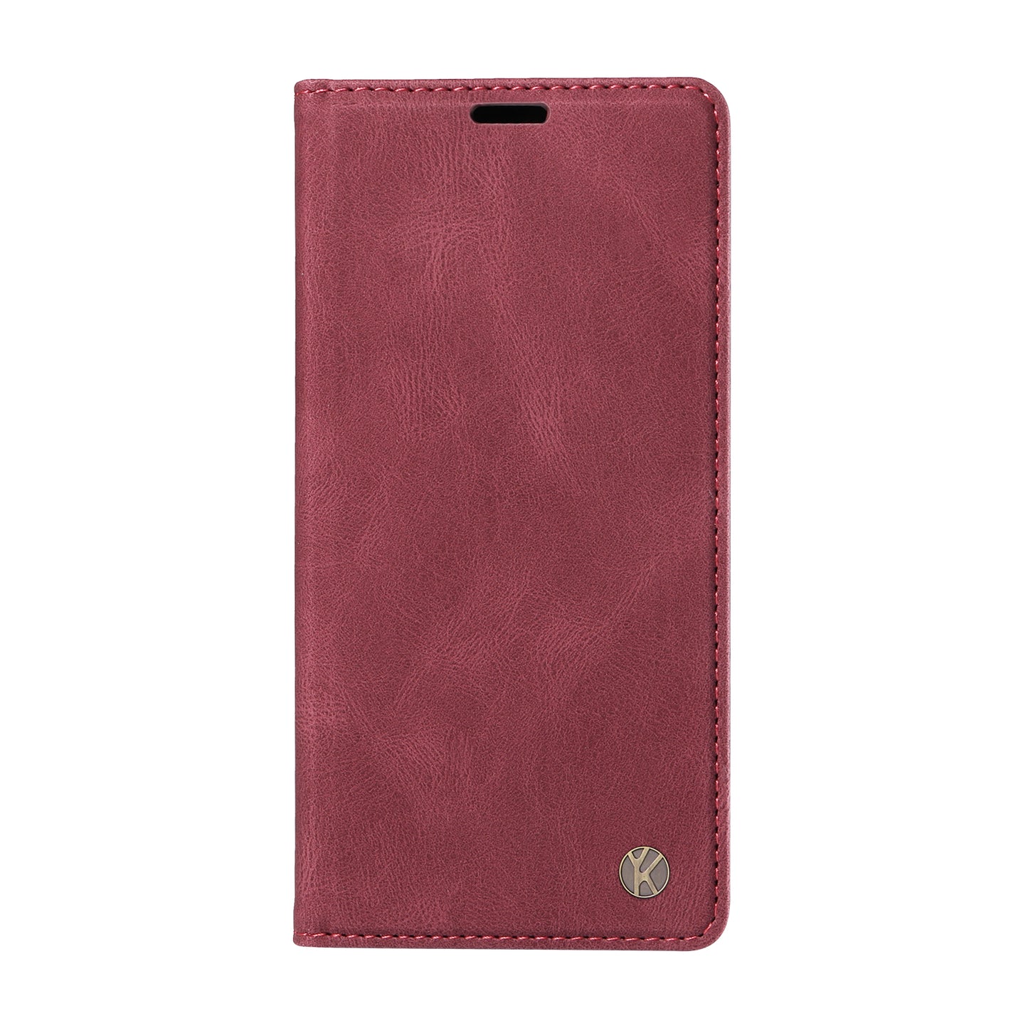 YIKATU YK-004 For Xiaomi Redmi Note 13 Pro 4G / Poco M6 Pro 4G Case Leather Skin-touch Phone Cover - Wine Red