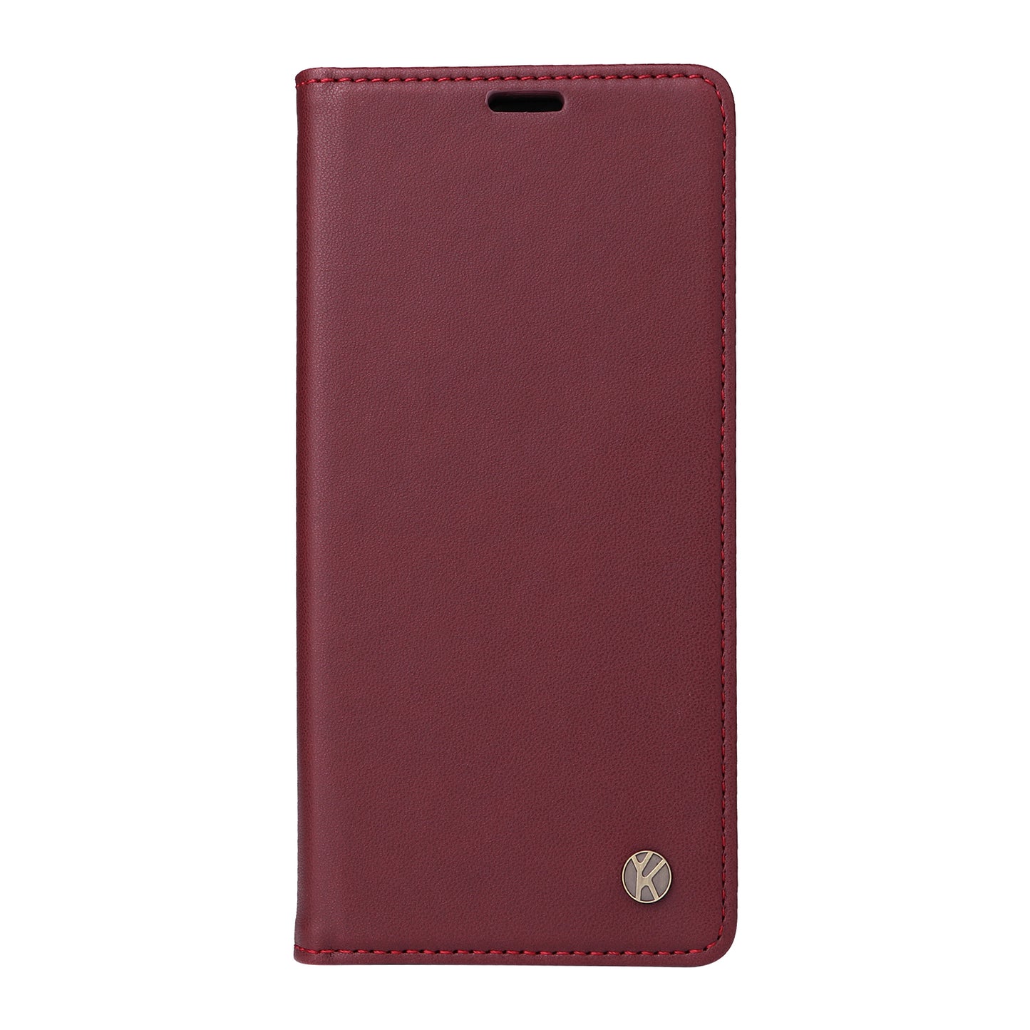 YIKATU YK-001 For Xiaomi Redmi Note 13 Pro 4G / Poco M6 Pro 4G Case Magnetic Absorption PU Leather Cover - Wine Red