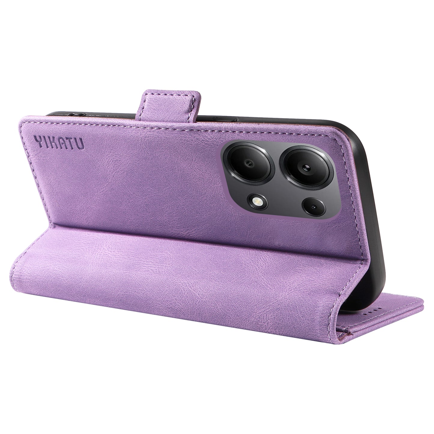 YIKATU YK-005 For Xiaomi Redmi Note 13 Pro 4G / Poco M6 Pro 4G Case Wallet Flip Phone Cover - Purple