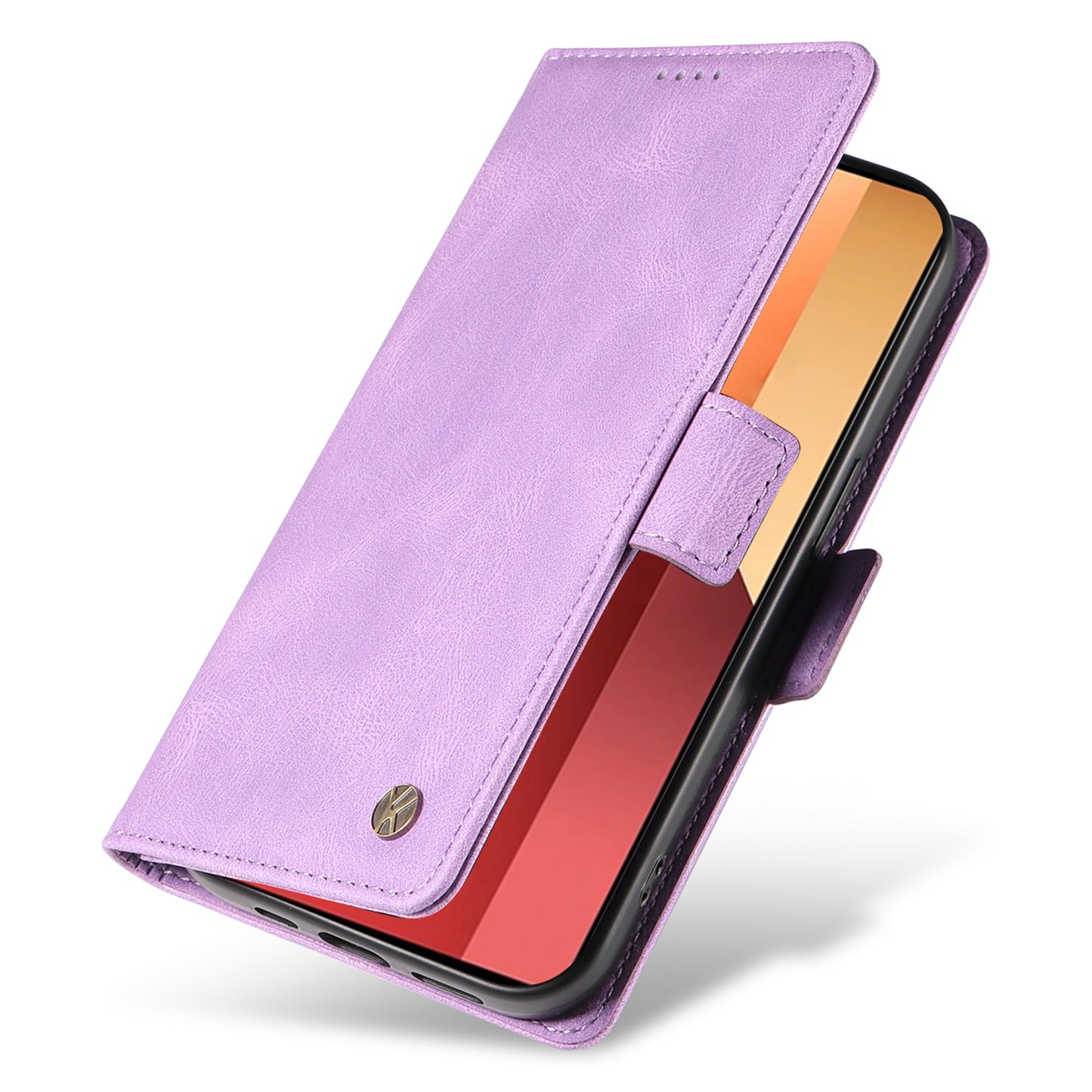 YIKATU YK-005 For Xiaomi Redmi Note 13 Pro 4G / Poco M6 Pro 4G Case Wallet Flip Phone Cover - Purple