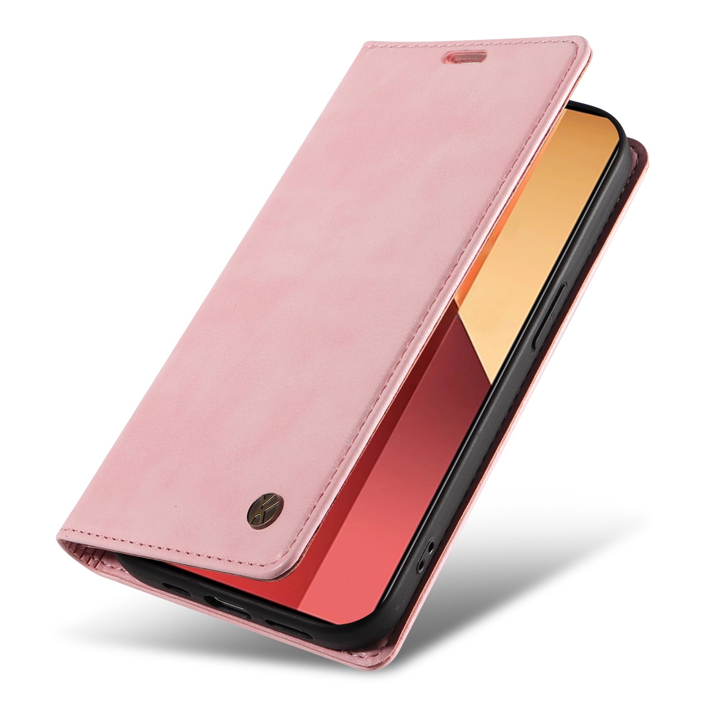 YIKATU YK-006 For Xiaomi Redmi Note 13 Pro 4G / Poco M6 Pro 4G Case Flip Wallet Phone Cover Litchi Texture - Pink