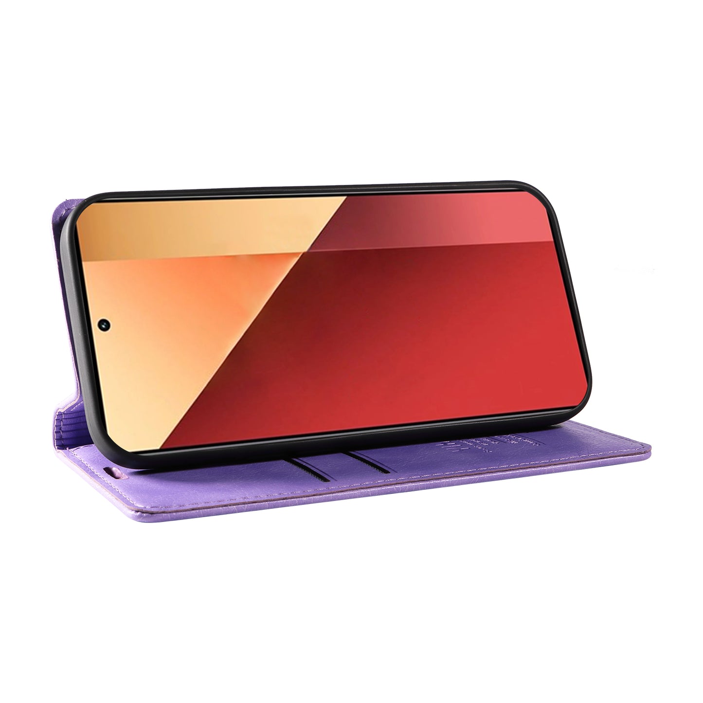 YIKATU YK-006 For Xiaomi Redmi Note 13 Pro 4G / Poco M6 Pro 4G Case Flip Wallet Phone Cover Litchi Texture - Purple