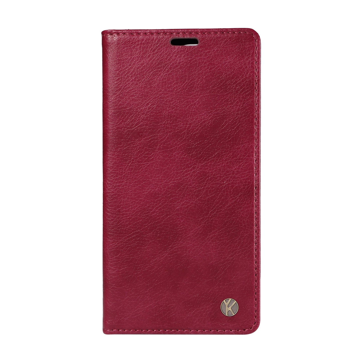 YIKATU YK-006 For Xiaomi Redmi Note 13 Pro 4G / Poco M6 Pro 4G Case Flip Wallet Phone Cover Litchi Texture - Wine Red