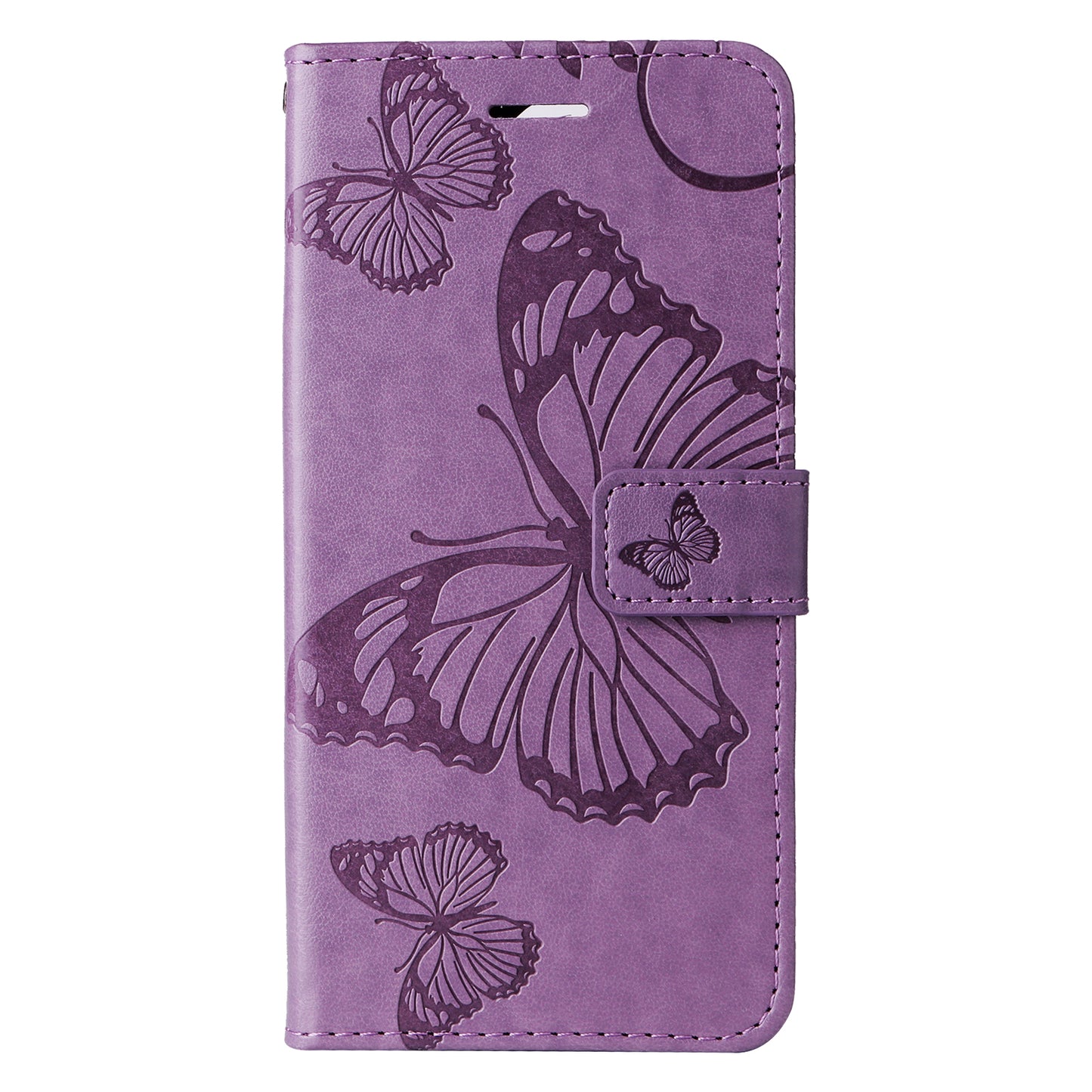 KT Imprinting Flower Series-2 For Xiaomi Redmi Note 13 Pro 4G / Poco M6 Pro 4G Case with Wrist Strap Leather Cover - Purple