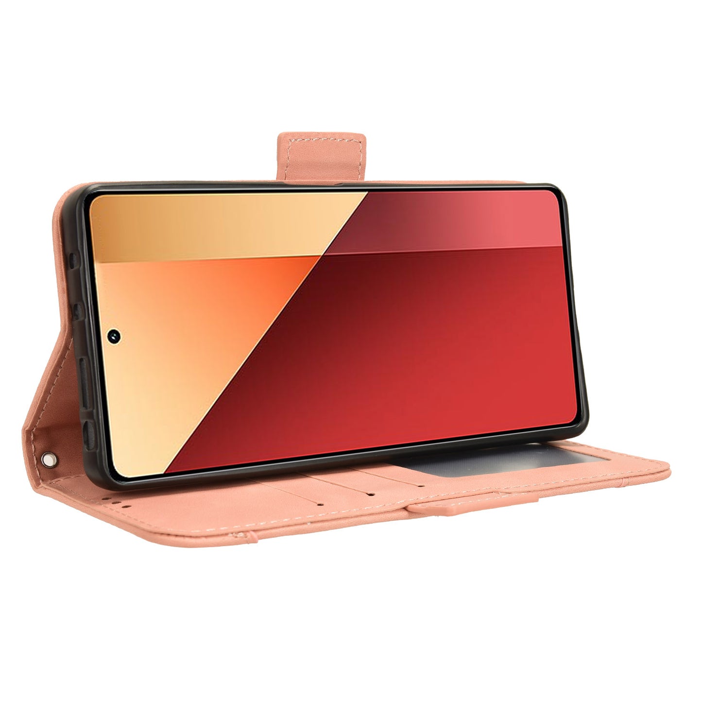 For Xiaomi Redmi Note 13 Pro 4G / Poco M6 Pro 4G Case Multiple Card Slots Leather Phone Cover - Pink