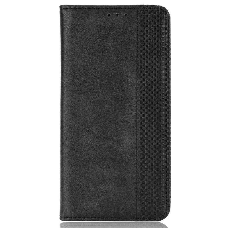 For Xiaomi Redmi Note 13 Pro 4G / Poco M6 Pro 4G Wallet Case Leather Vintage Phone Cover - Black