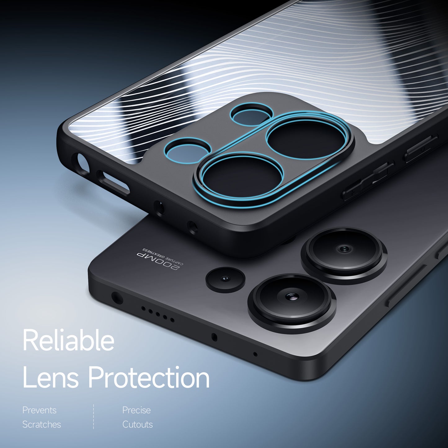 DUX DUCIS Aimo Series For Xiaomi Redmi Note 13 Pro 4G / Poco M6 Pro 4G Case PC+TPU Shockproof Phone Cover (REACH Certification) - Black