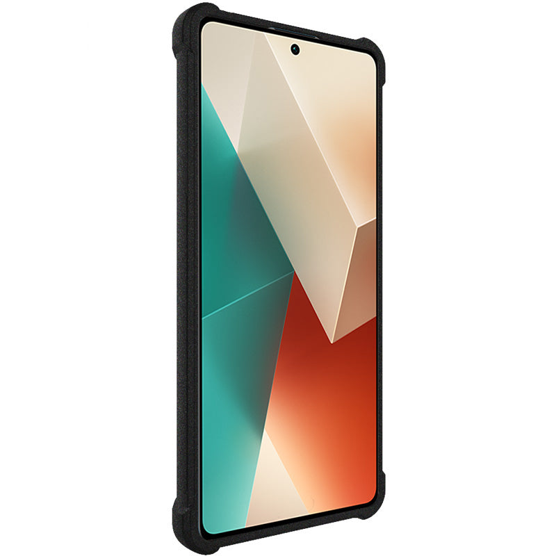 IMAK For Xiaomi Redmi Note 13 5G Matte Phone Case TPU Shock-Absorption Cover - Black