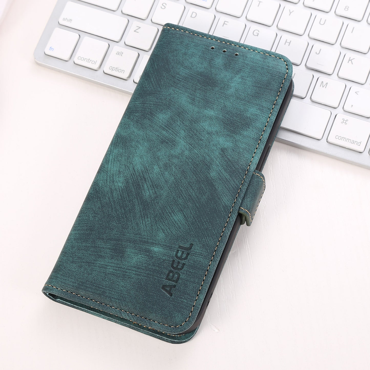 ABEEL For Xiaomi Redmi Note 13 Pro 4G / Poco M6 Pro 4G Phone Case Anti-Drop Wallet Leather Cover - Green