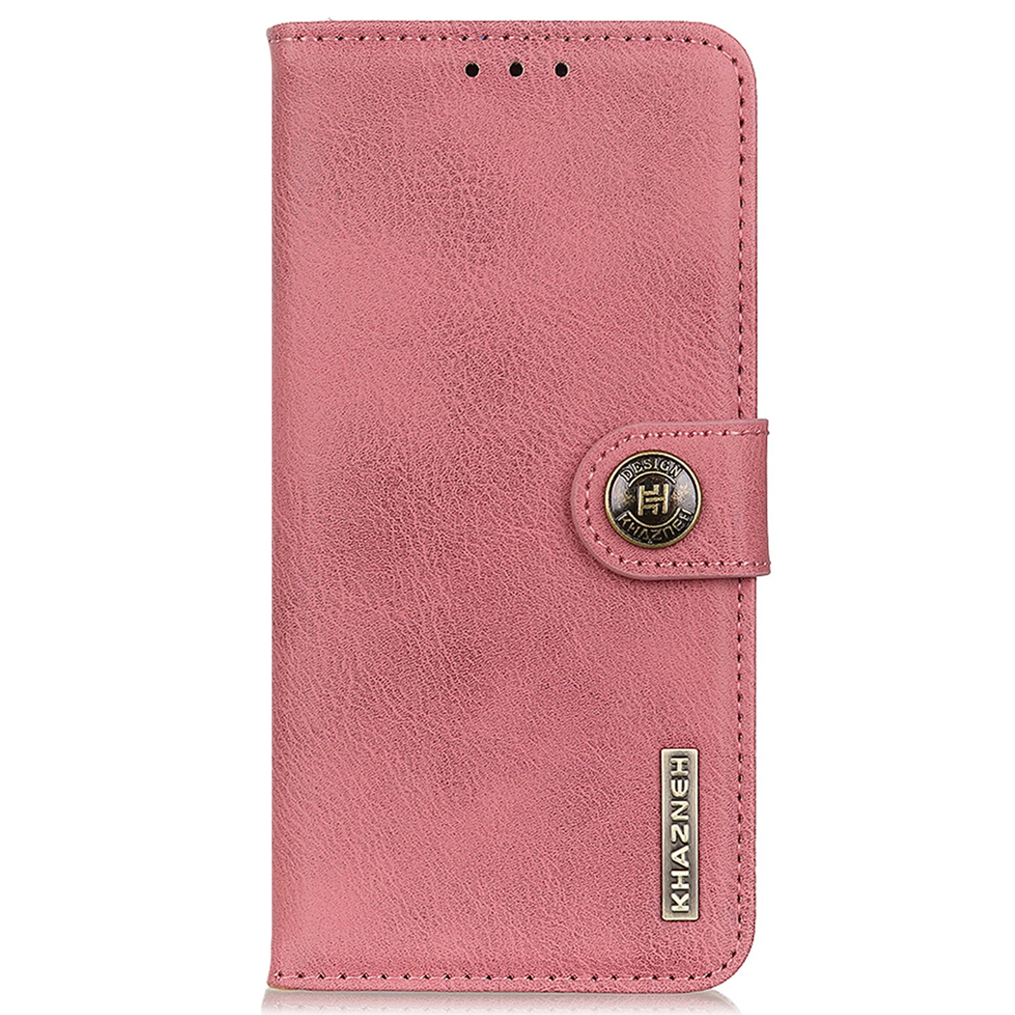 KHAZNEH For Xiaomi Redmi Note 13 Pro 4G / Poco M6 Pro 4G Wallet Case Cowhide Texture Leather Phone Cover - Pink