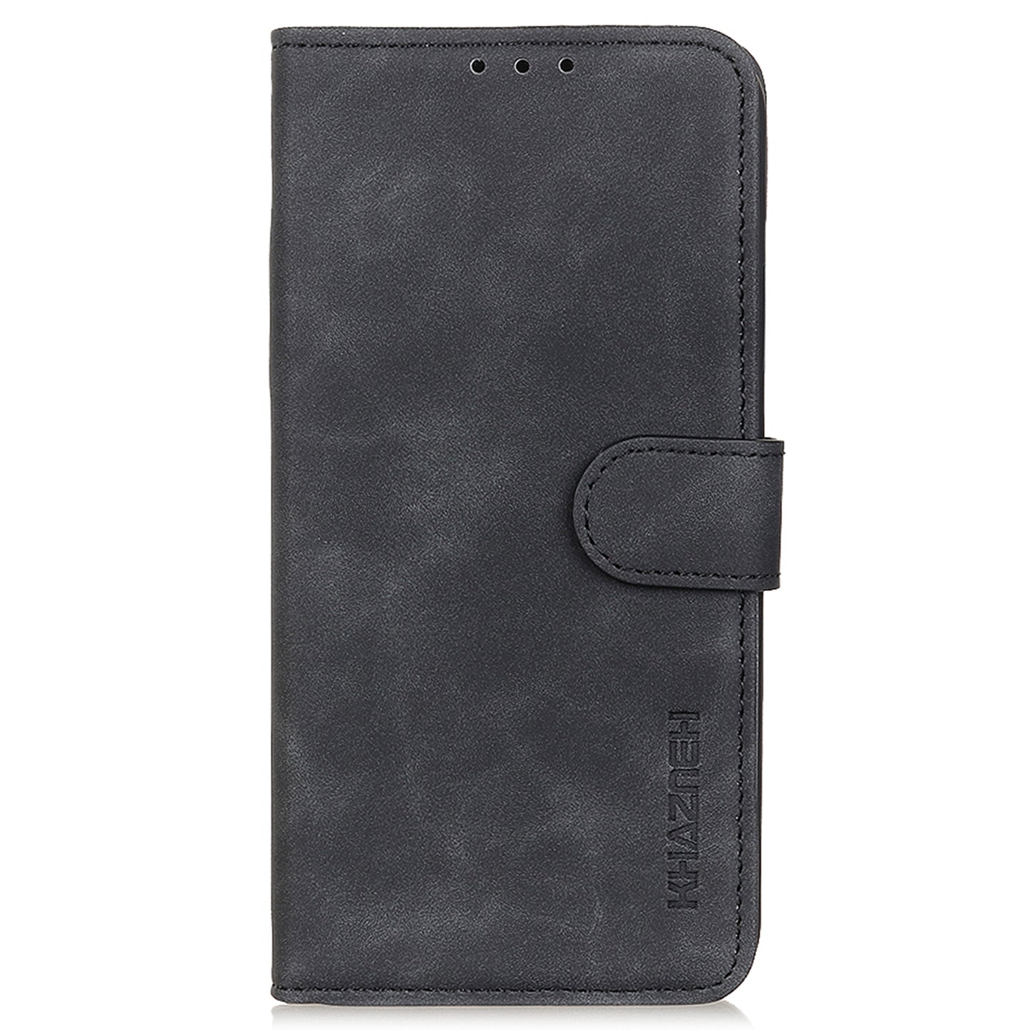 KHAZNEH For Xiaomi Redmi Note 13 Pro 4G / Poco M6 Pro 4G Phone Case Retro PU Leather Flip Cover - Black
