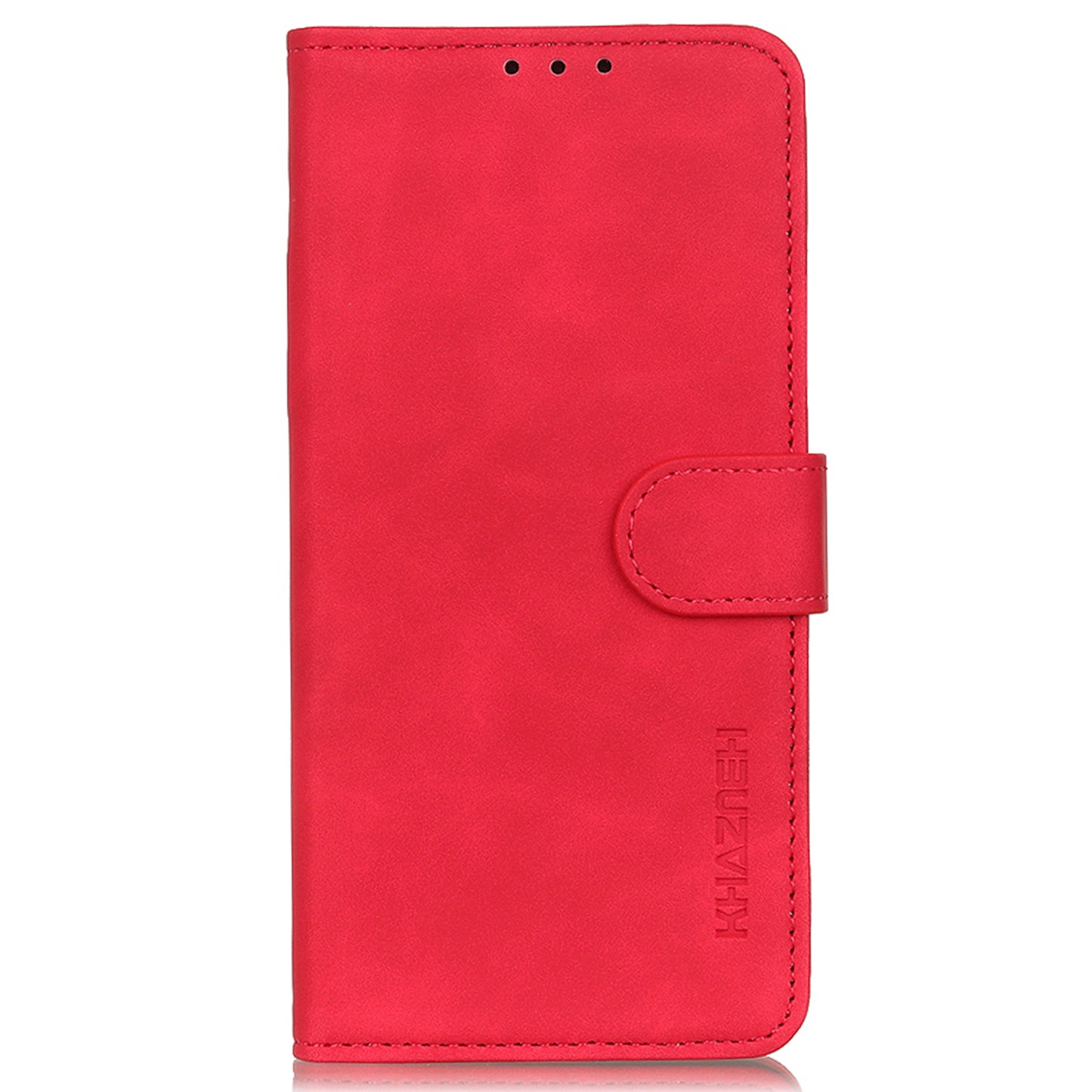 KHAZNEH For Xiaomi Redmi Note 13 Pro 4G / Poco M6 Pro 4G Phone Case Retro PU Leather Flip Cover - Red
