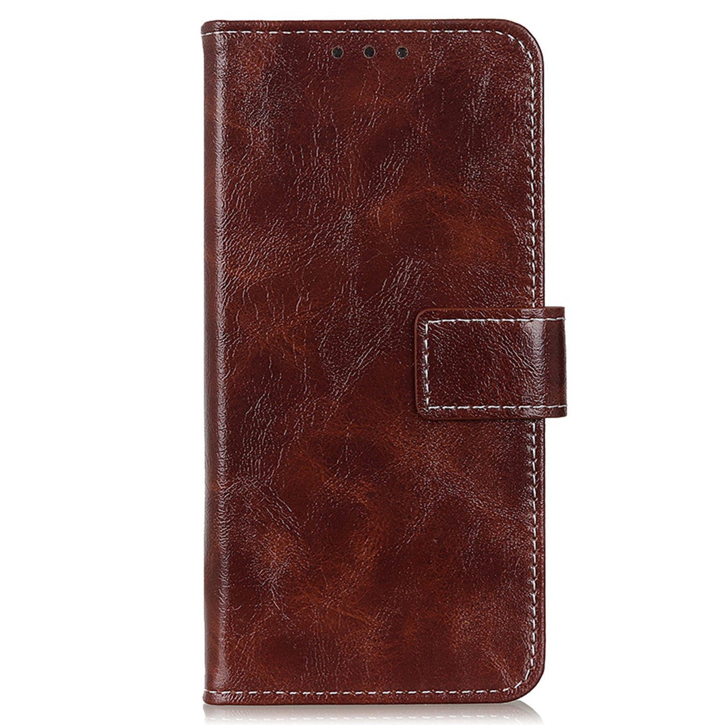 For Xiaomi Redmi Note 13 4G Case Retro PU Leather Wallet Stand Drop Resistant Phone Cover - Brown