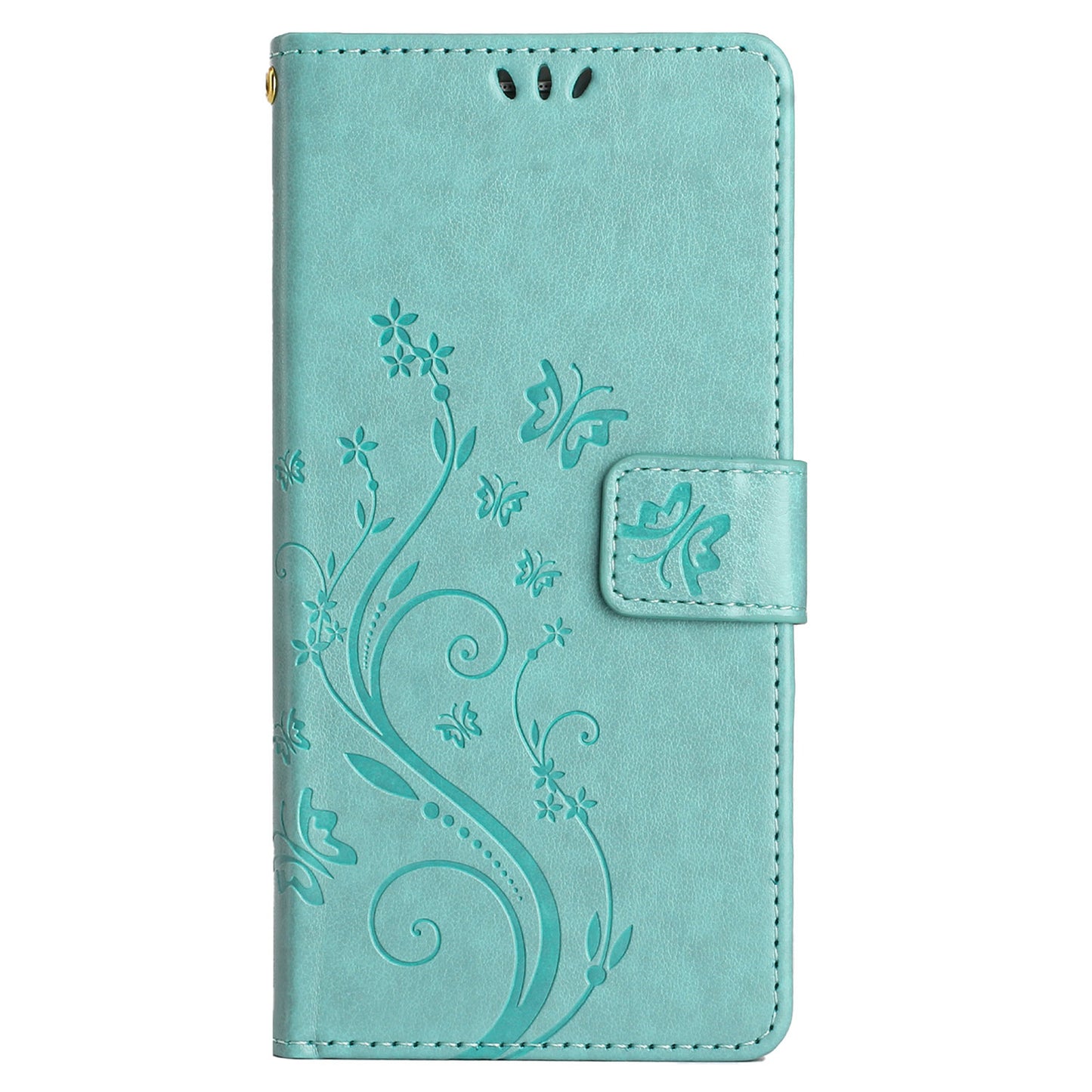 For Xiaomi Redmi Note 13 Pro+ 5G Leather Case Wallet Butterfly Imprinted Phone Cover - Baby Blue