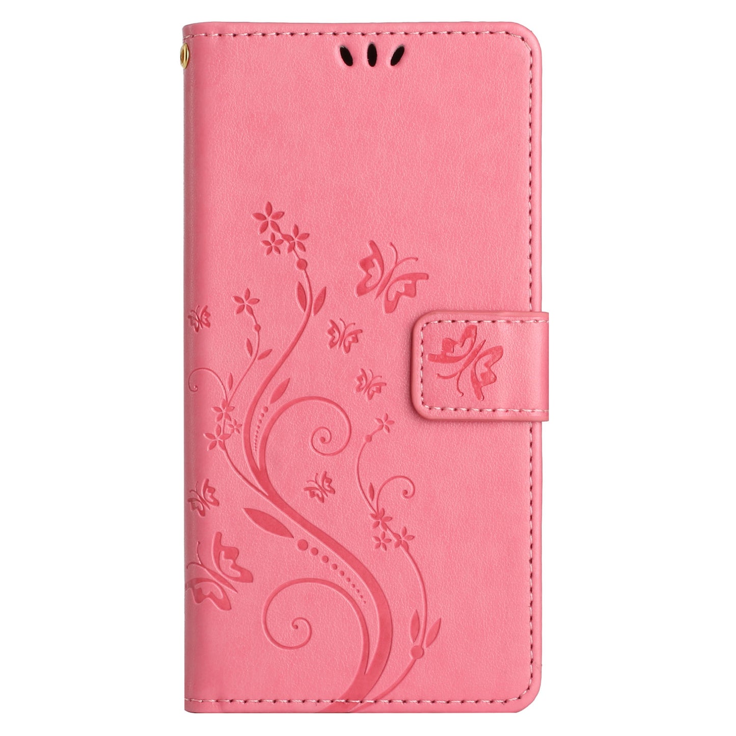 For Xiaomi Redmi Note 13 Pro+ 5G Leather Case Wallet Butterfly Imprinted Phone Cover - Pink