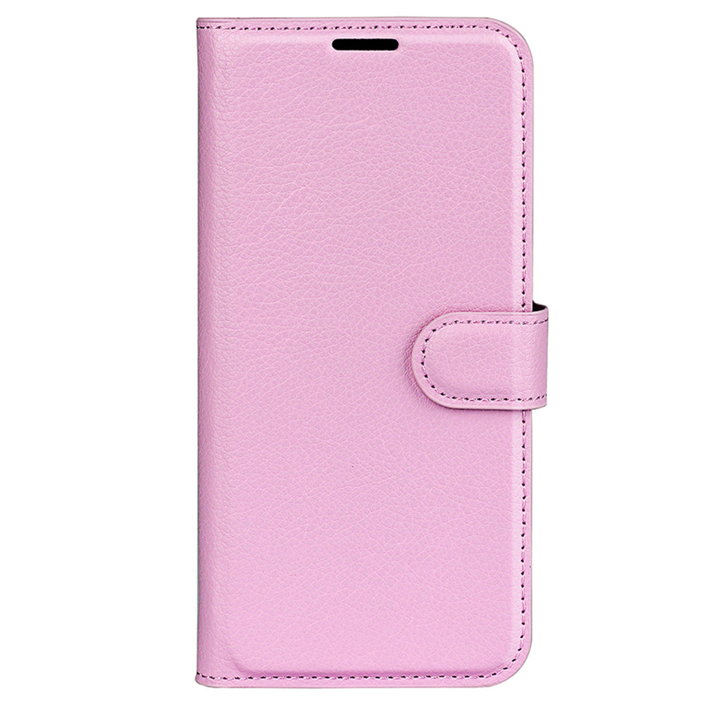 For Xiaomi Redmi Note 13 Pro 4G / Poco M6 Pro 4G Case Litchi Texture Leather Phone Cover with Wallet - Pink